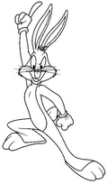 coloriage bugs bunny leve le doigt